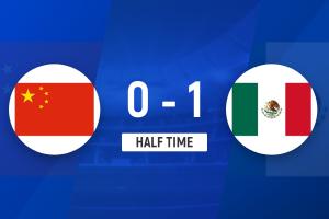 半场-U17国足0-1墨西哥U17 邝兆镭屡造险万项失良机